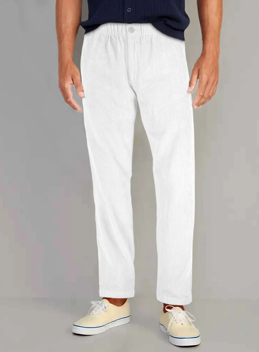 Easy Pants White Corduroy - Image 2