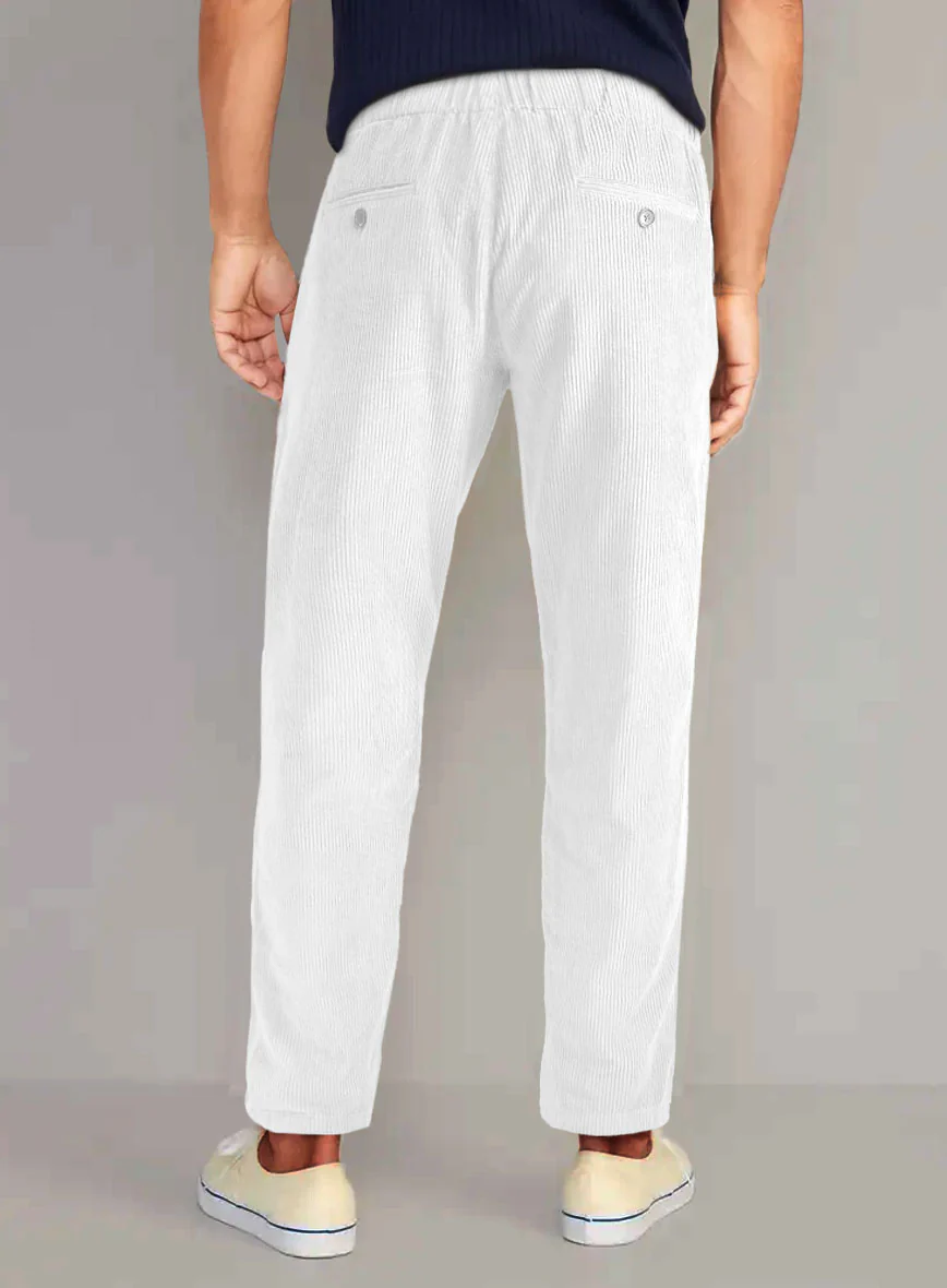 Easy Pants White Corduroy - Image 5