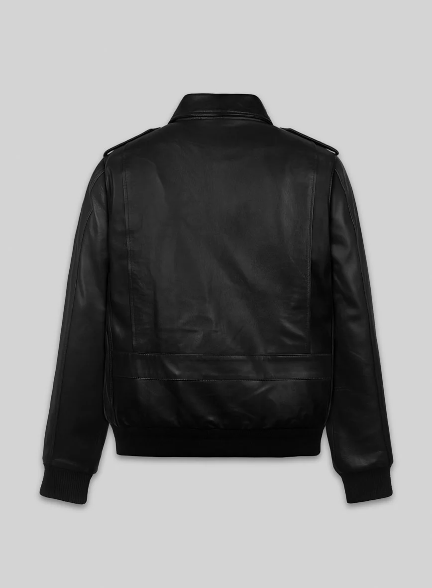 Elite Aviator Leather Jacket - Image 3