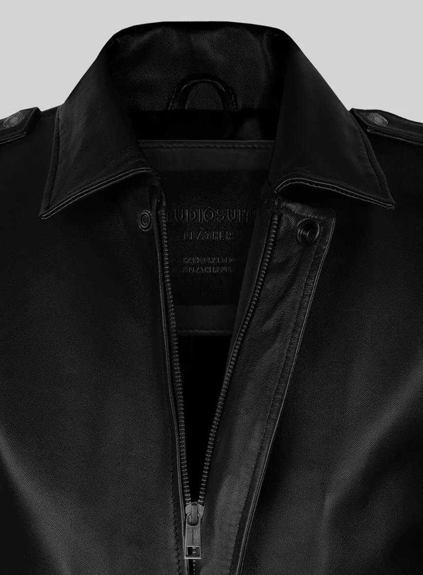 Elite Aviator Leather Jacket - Image 5