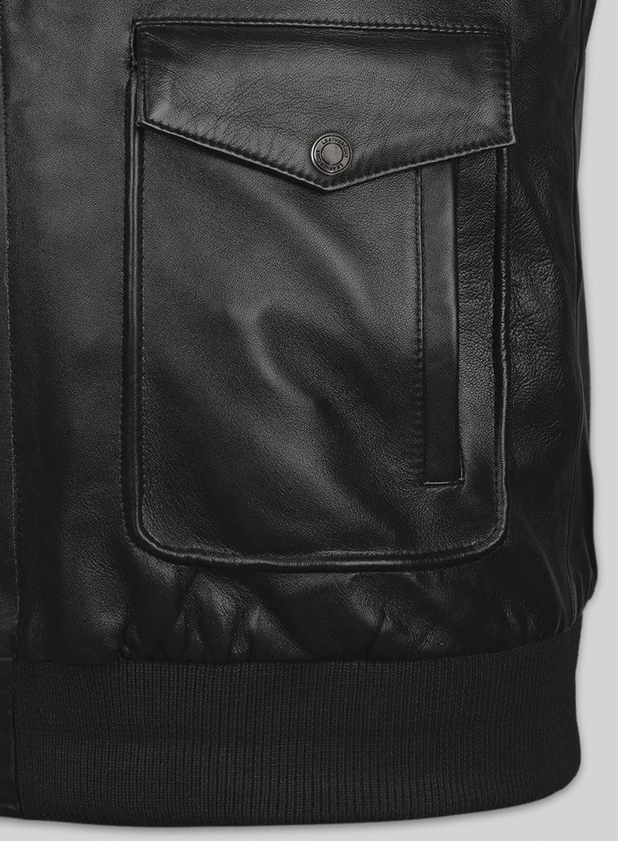 Elite Aviator Leather Jacket - Image 6