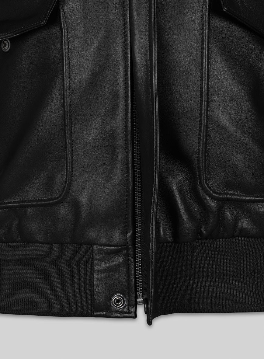 Elite Aviator Leather Jacket - Image 7