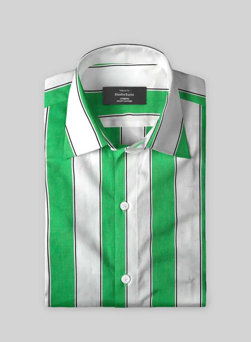 Emerald Band Cotton Shirt - Image 2