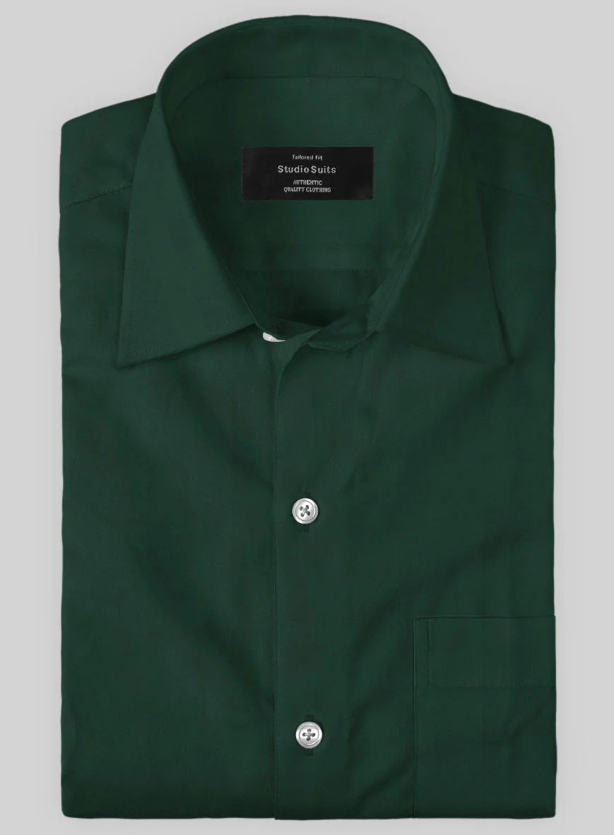 Emerald Green Stretch Poplene Shirt - Image 2