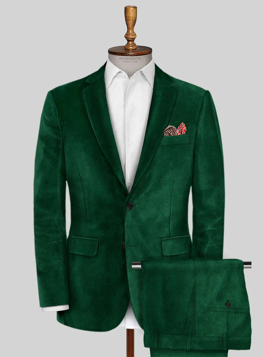 Emerald Green Velvet Suit - Image 2