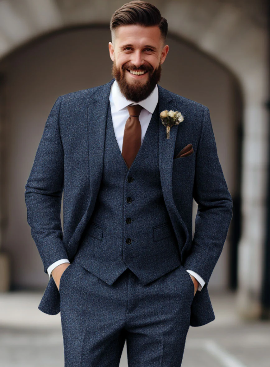 Empire Blue Tweed Suit - Image 4