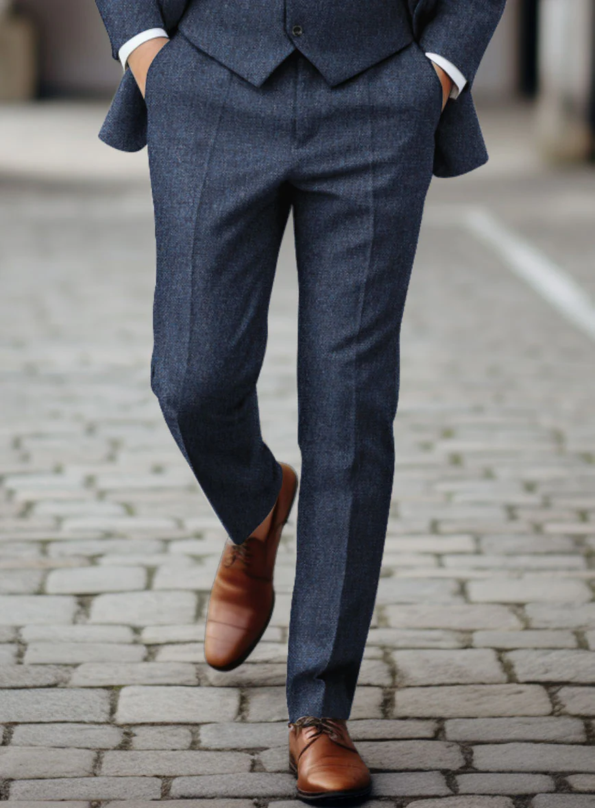 Empire Blue Tweed Suit - Image 7