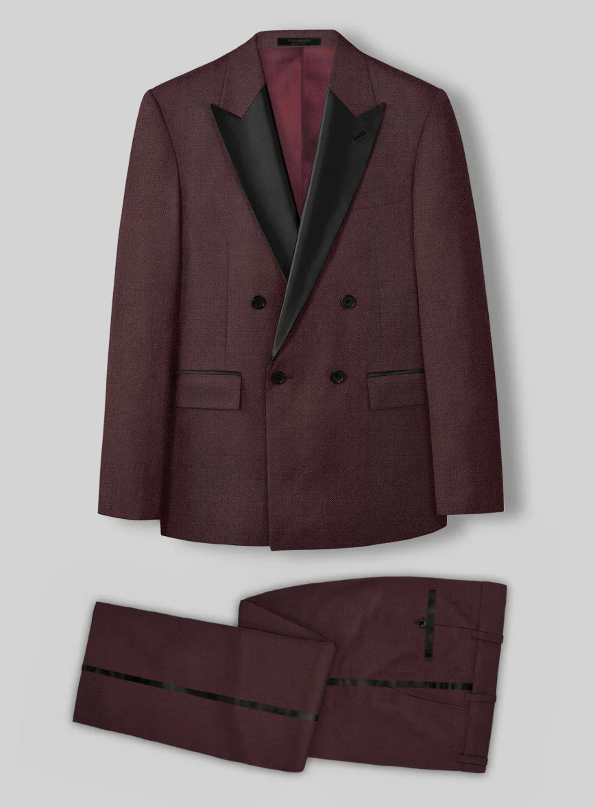 Enigma Wine Double Breasted Tuxedo Suit - Image 2