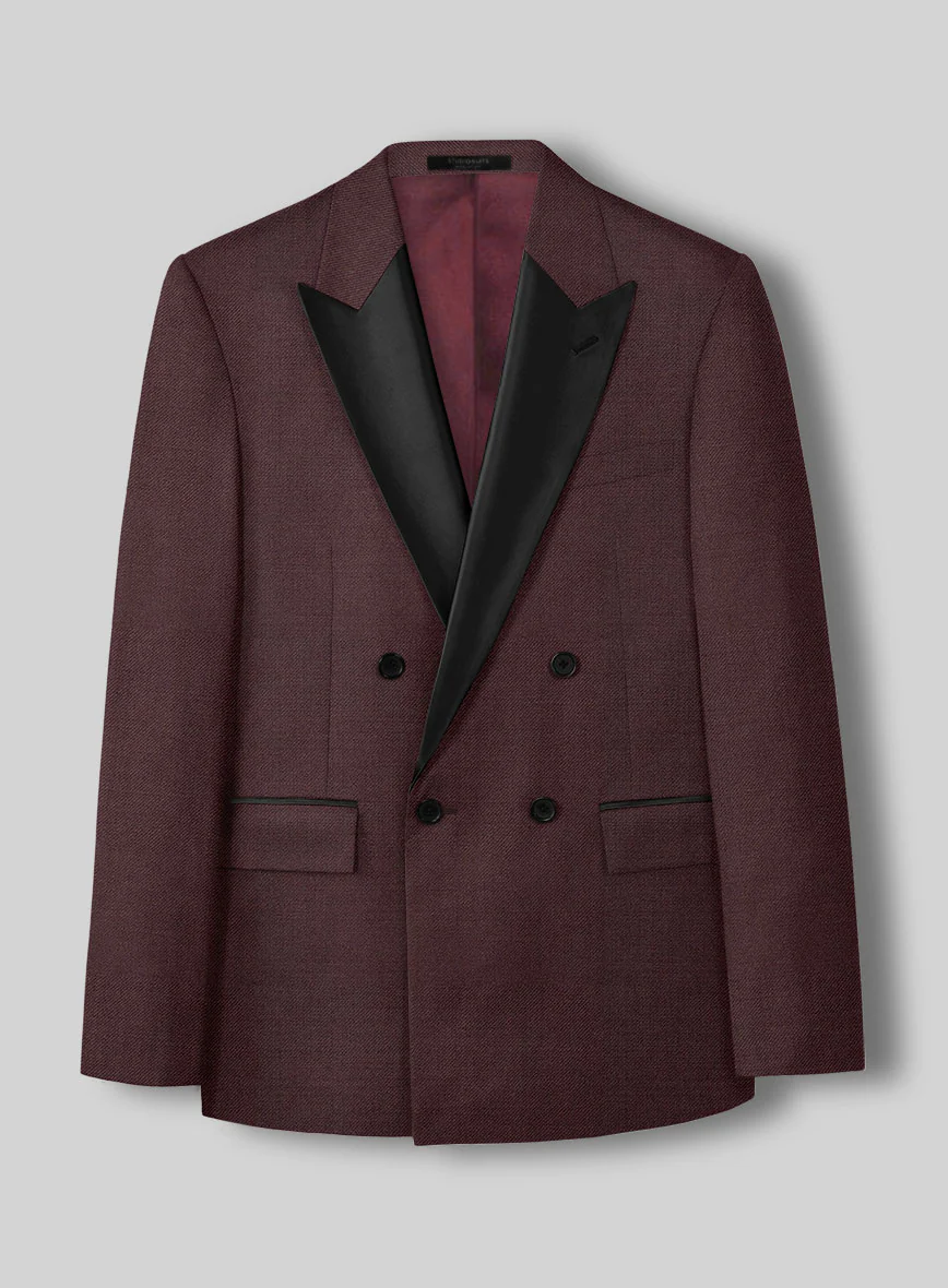 Enigma Wine Double Breasted Tuxedo Suit - Image 3
