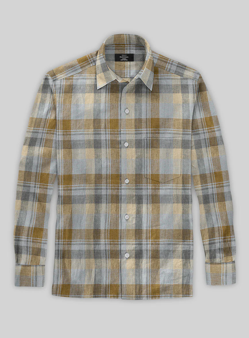 Enly Checks Linen Shirt - Image 2