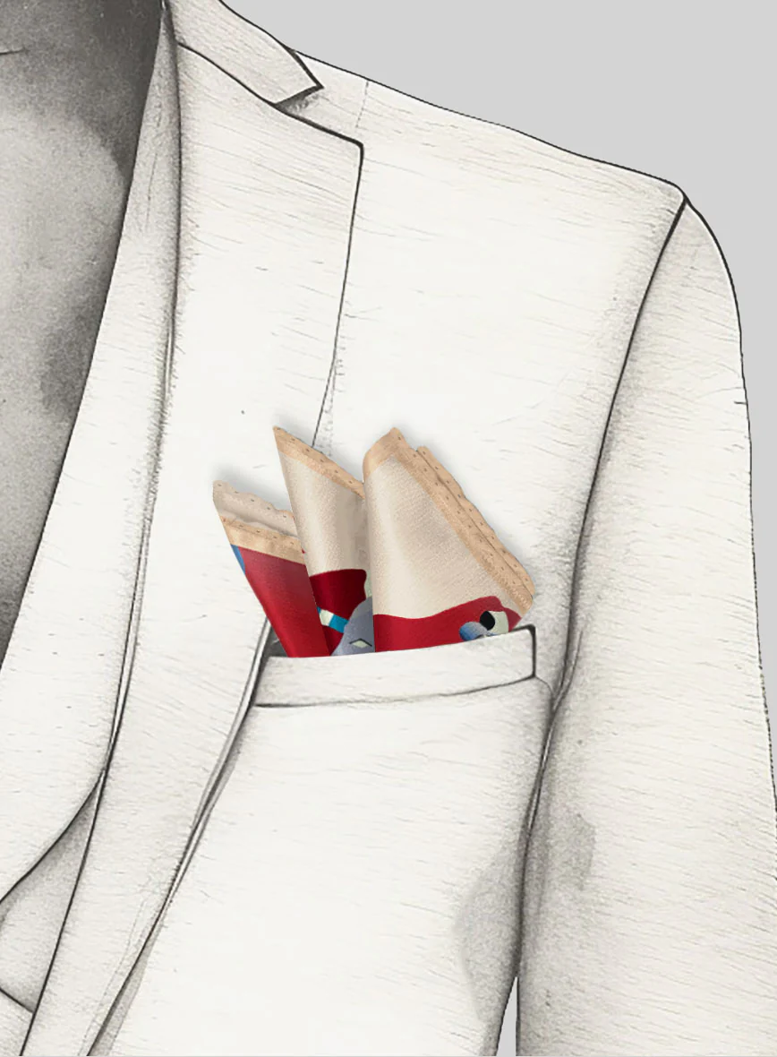 Equestrian Silk Pocket Square - Image 4