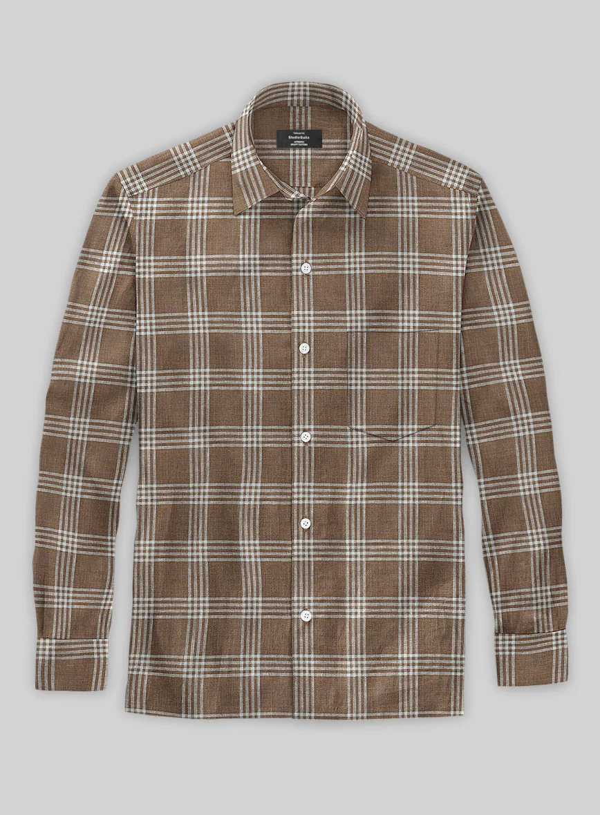 Esar Checks Linen Shirt - Image 2