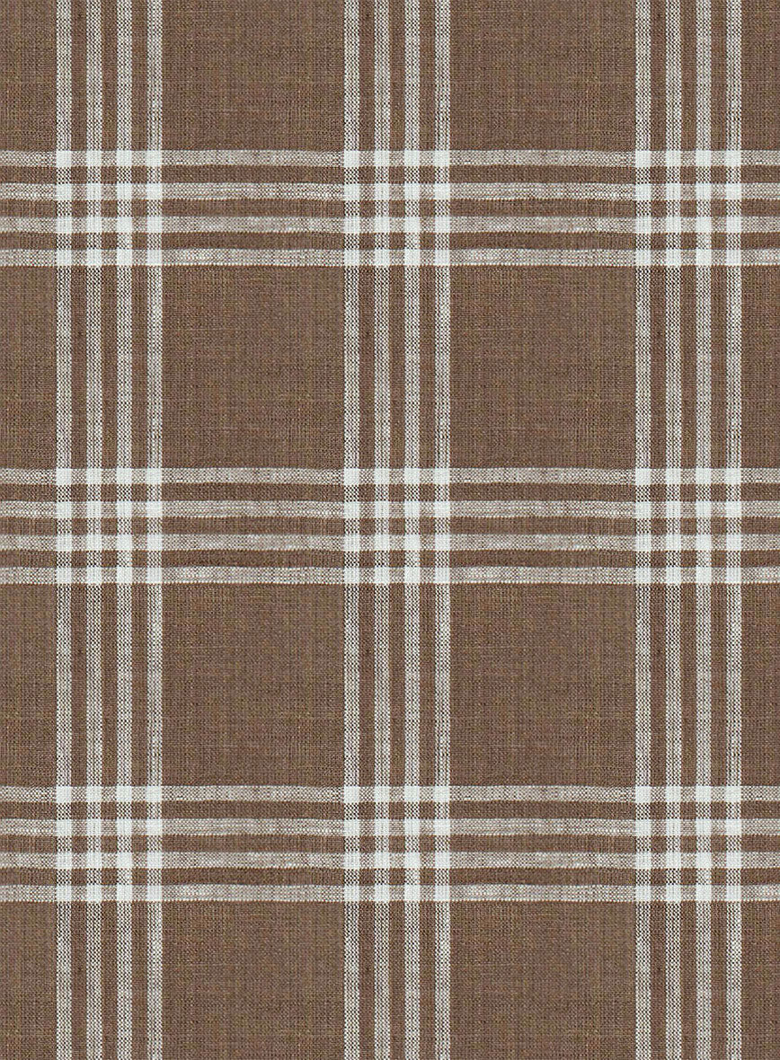 Esar Checks Linen Shirt - Image 3