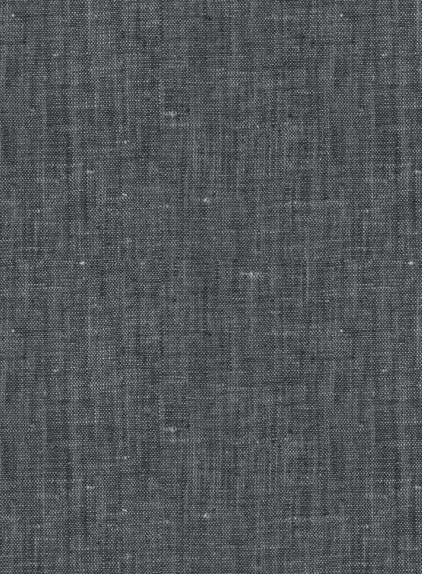 European Ash Gray Linen Shirt - Image 4
