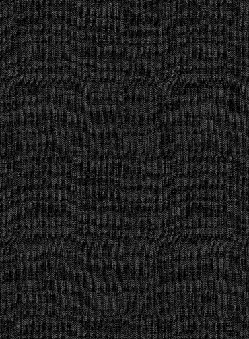 European Black Linen Shirt - Image 4