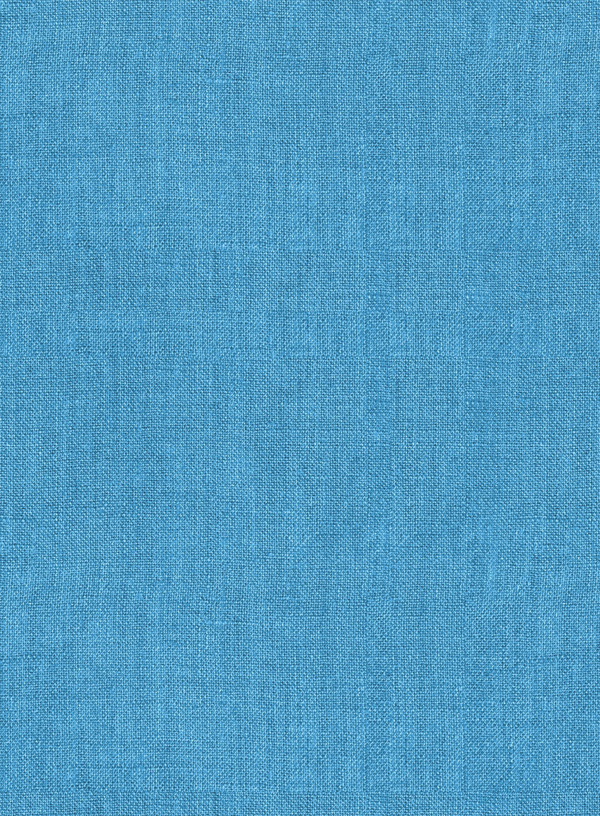 European Blue Linen Shirt - Image 4