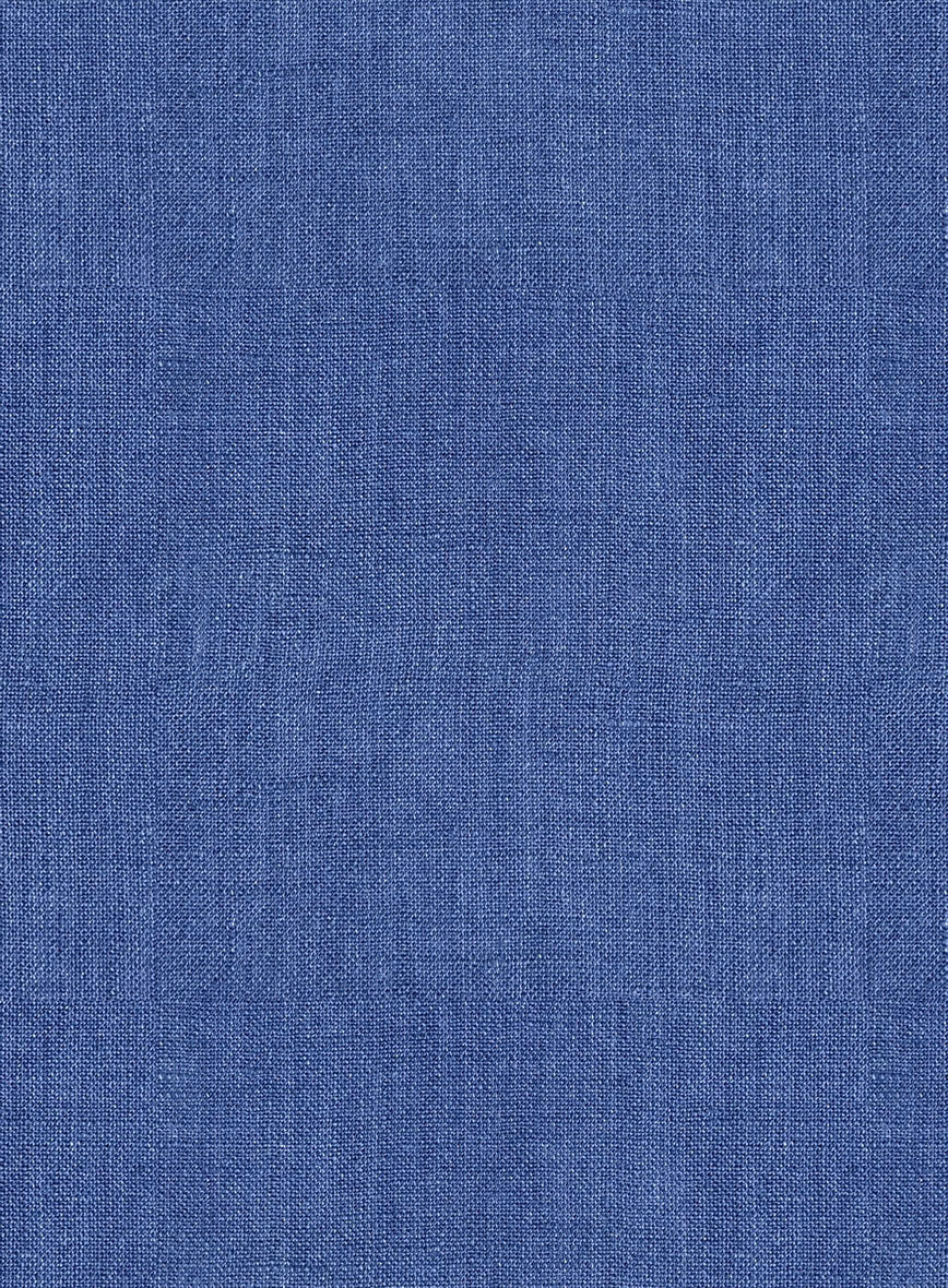 European Cruise Blue Linen Shirt - Image 4