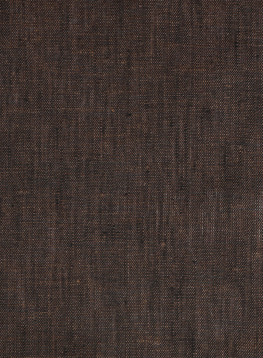 European Dark Brown Linen Shirt - Image 4