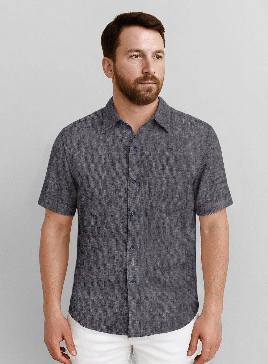 European Haze Purple Linen Shirt - Image 2