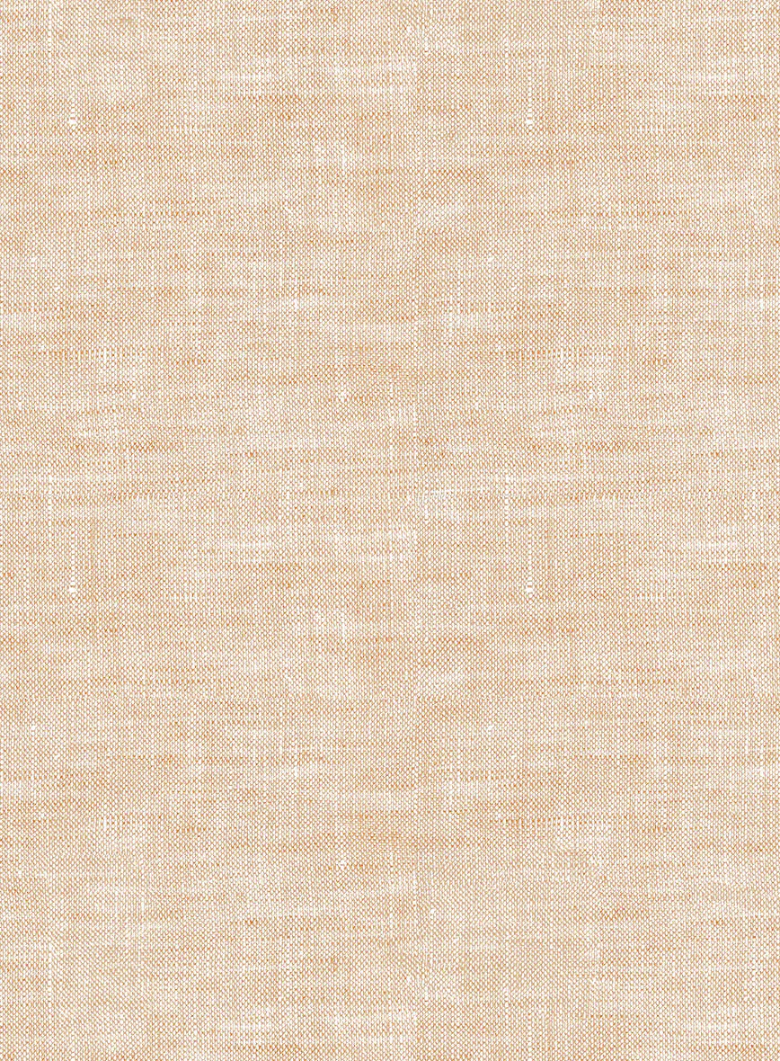 European Light Brown Linen Shirt - Image 4