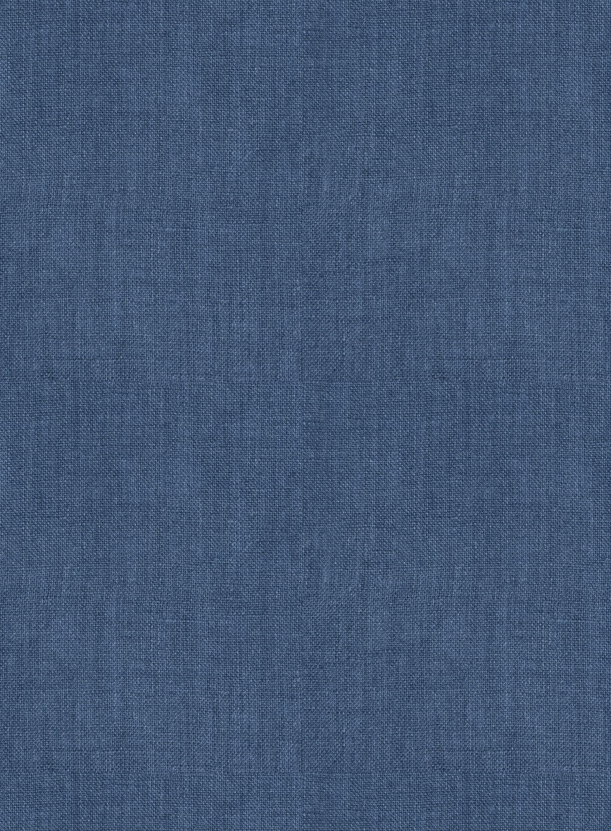 European Nile Blue Linen Shirt - Image 4