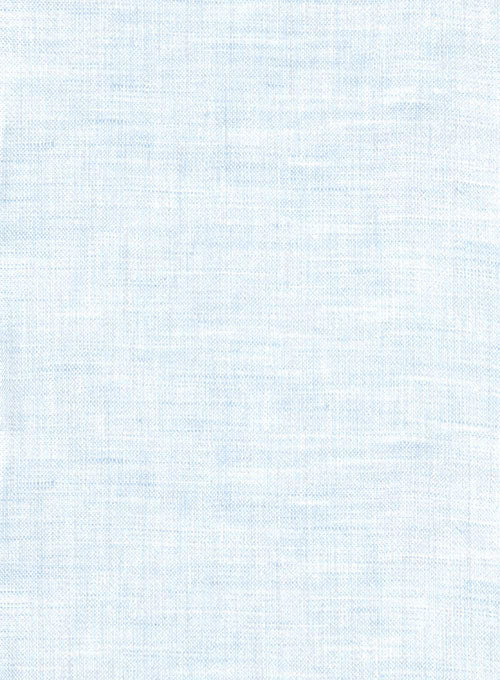 European Pale Blue Linen Shirt - Image 3