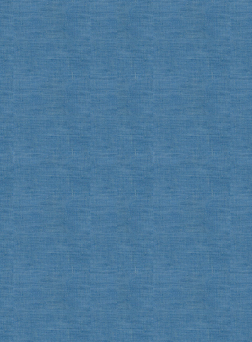 European Phthalo Blue Linen Shirt - Image 4