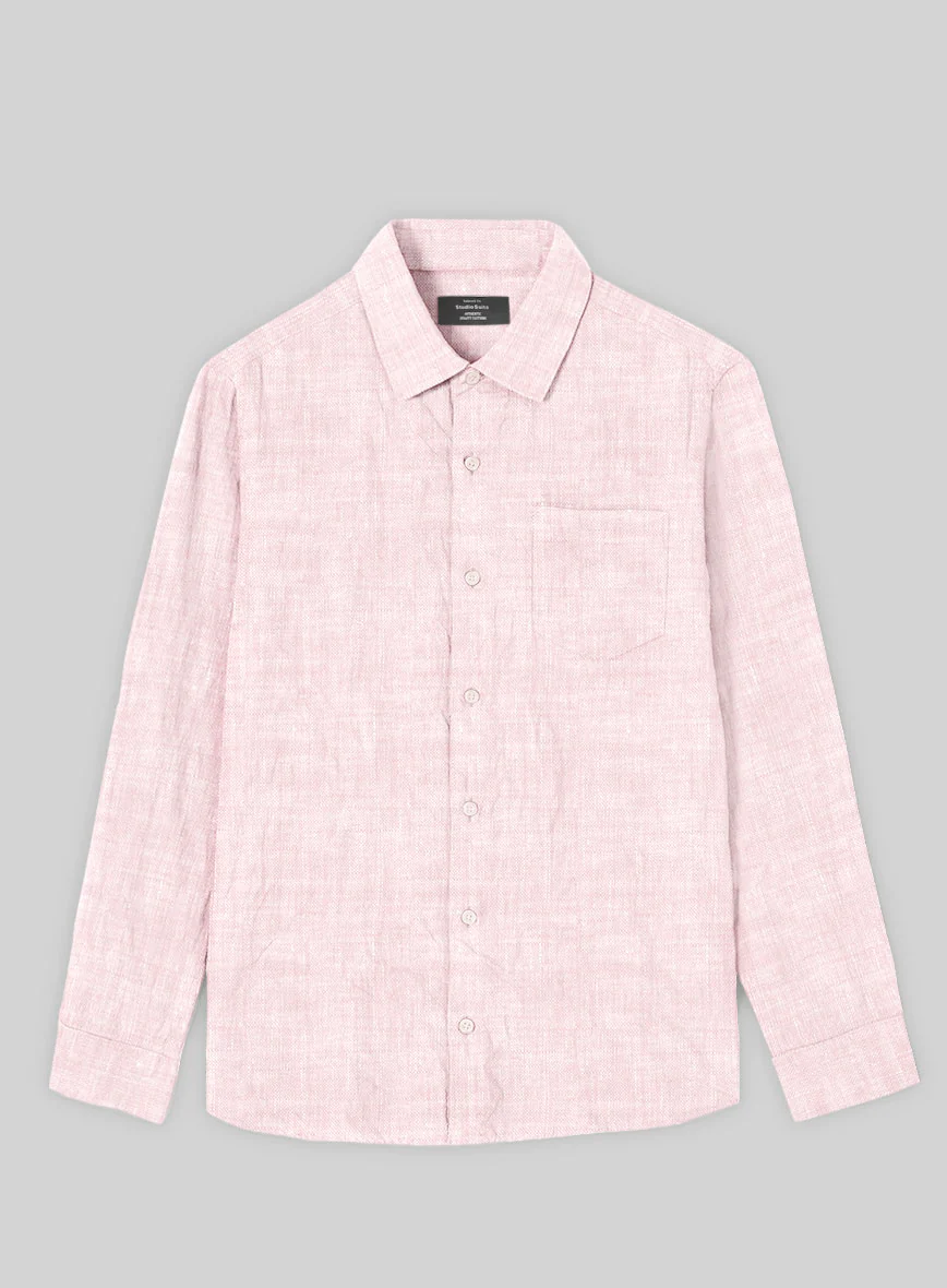 European Pink Linen Shirt - Image 3