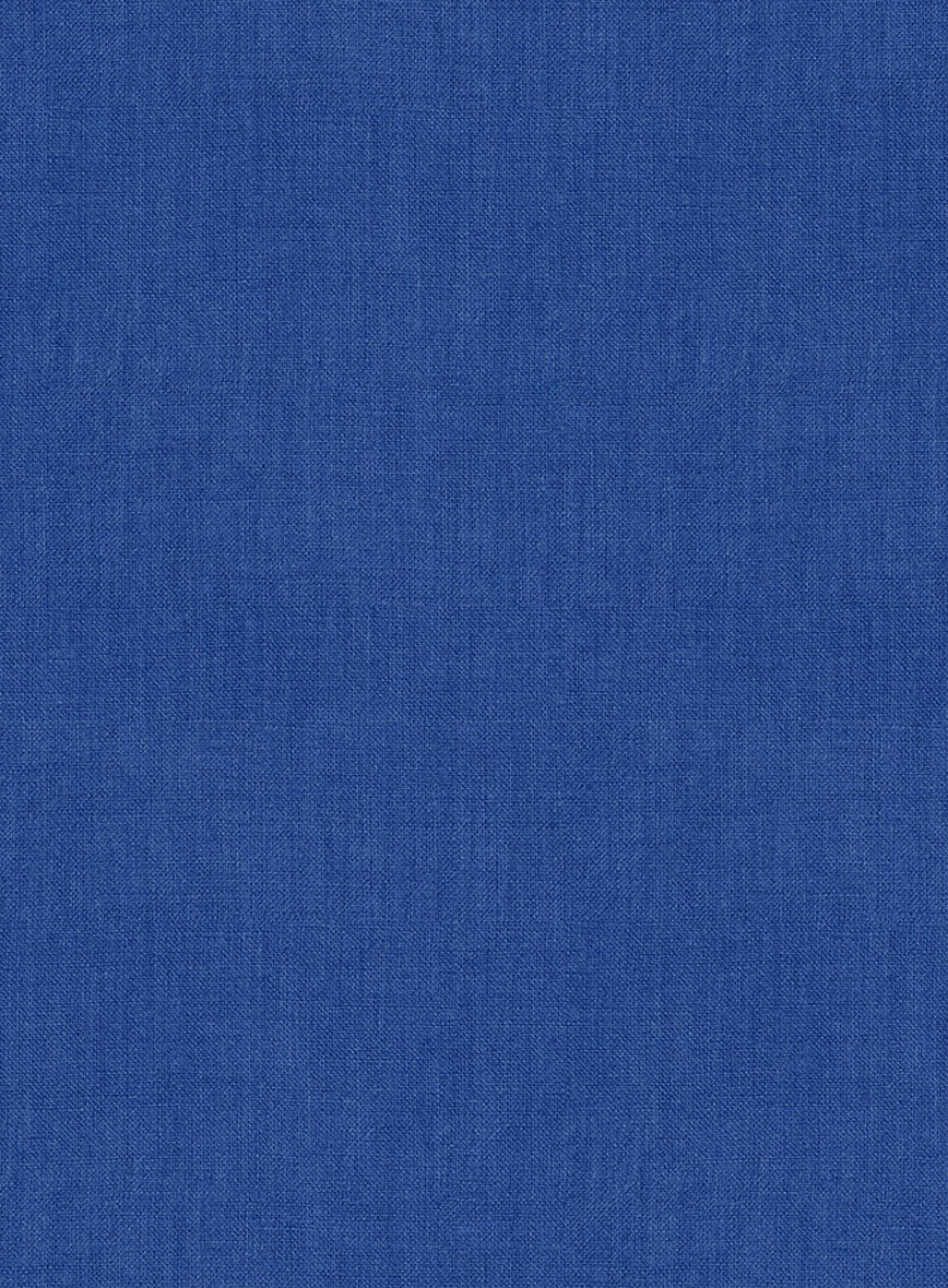 European Sapphire Blue Linen Shirt - Image 4