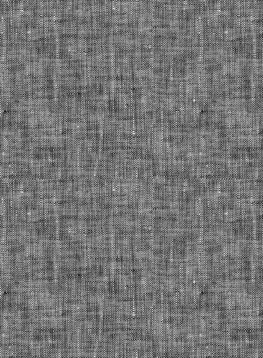 European Smoky Black Linen Shirt - Image 4