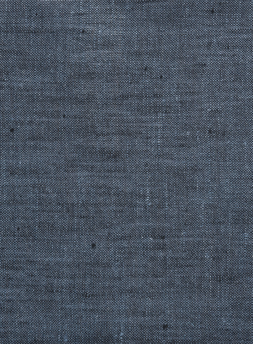European Whale Blue Linen Shirt - Image 4