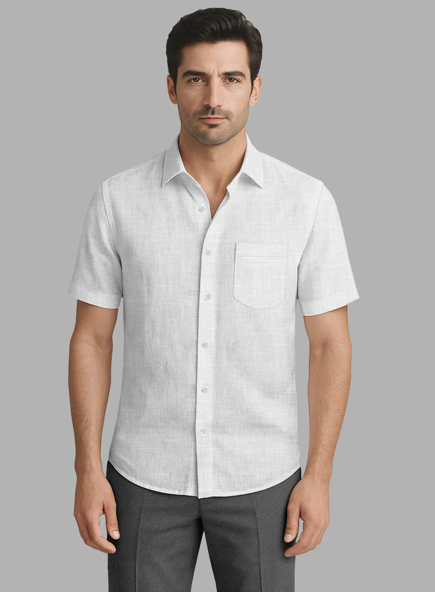 European White Linen Shirt - Image 2