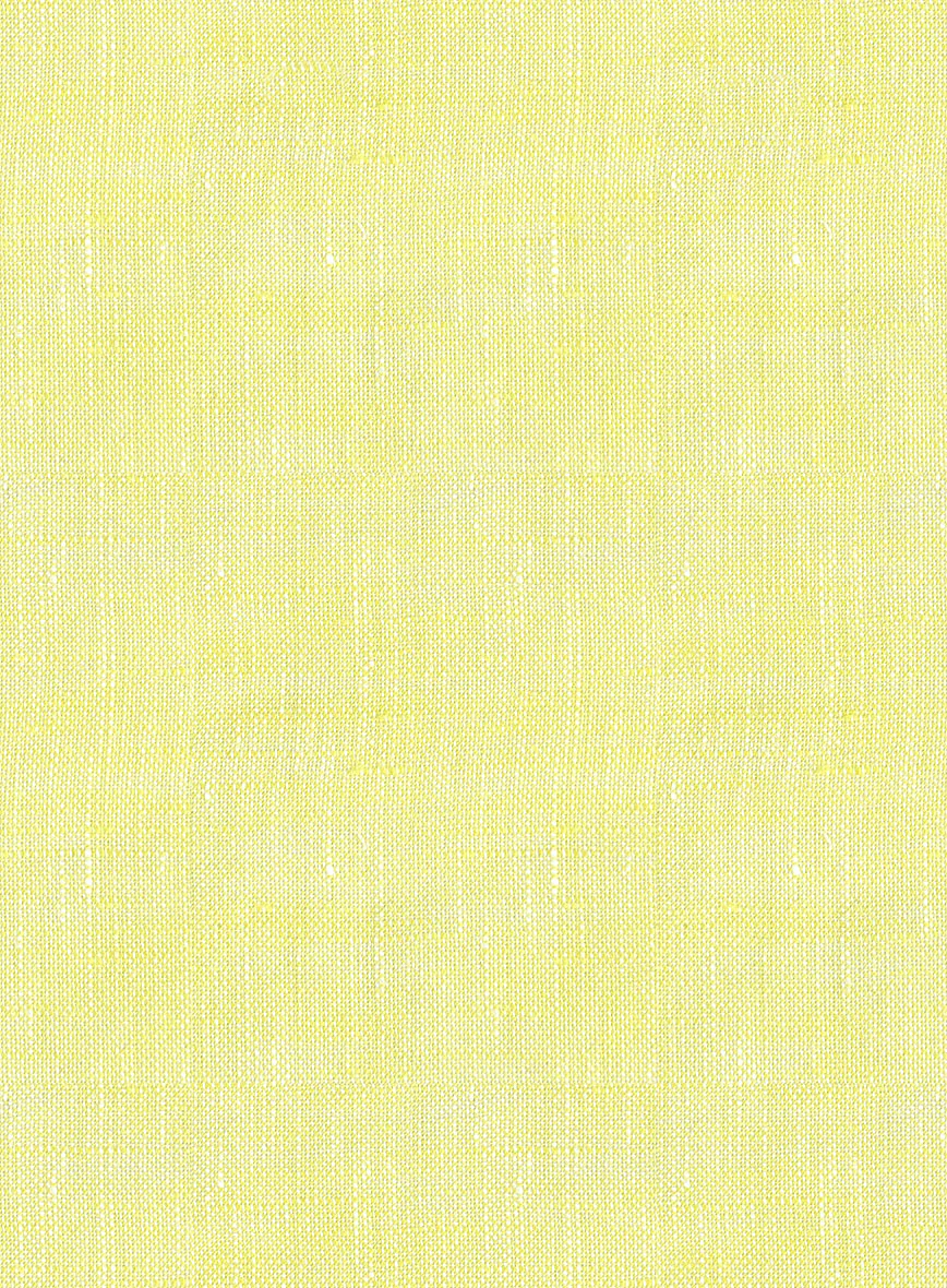 European Yellow Linen Shirt - Image 4
