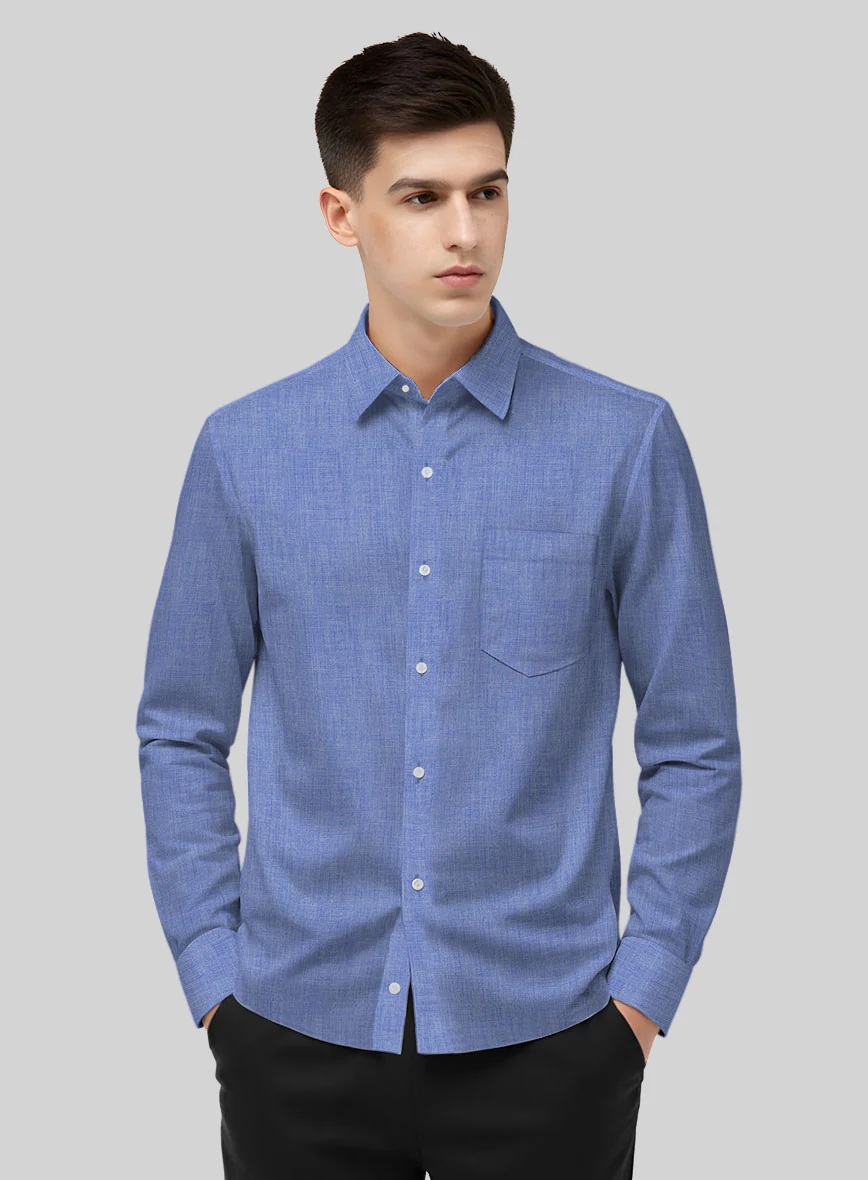 Filafil Poplene Blue Shirt - Image 2