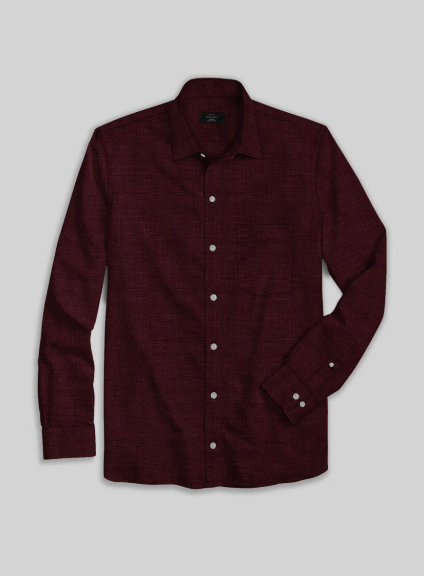 Filafil Poplene Burgundy Shirt - Image 3
