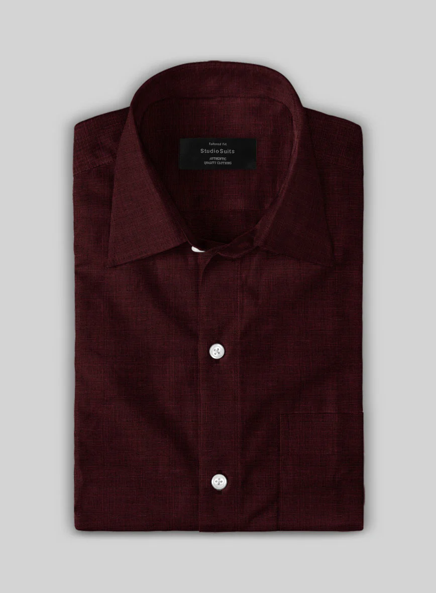Filafil Poplene Burgundy Shirt - Image 3