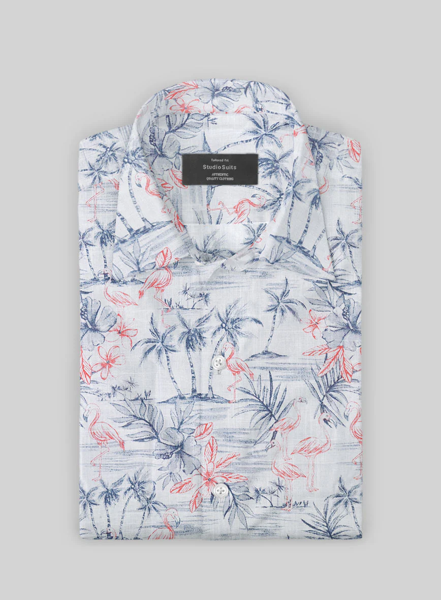 Flamingo Cove Cotton Shirt - Image 2