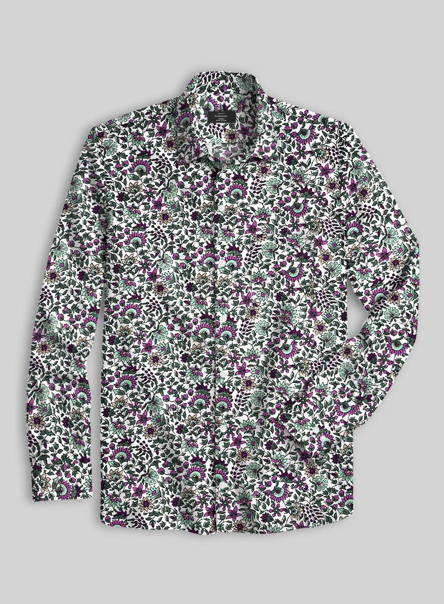 Floral Frost Cotton Lycra Shirt - Image 2
