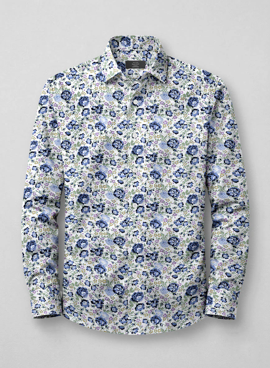 Floral Symphony Feather Cotton Shirt - Image 3