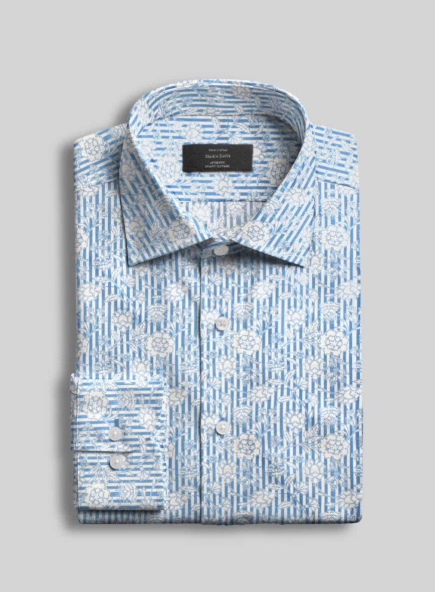 Florentis Stripe Silk Cotton Shirt - Image 2