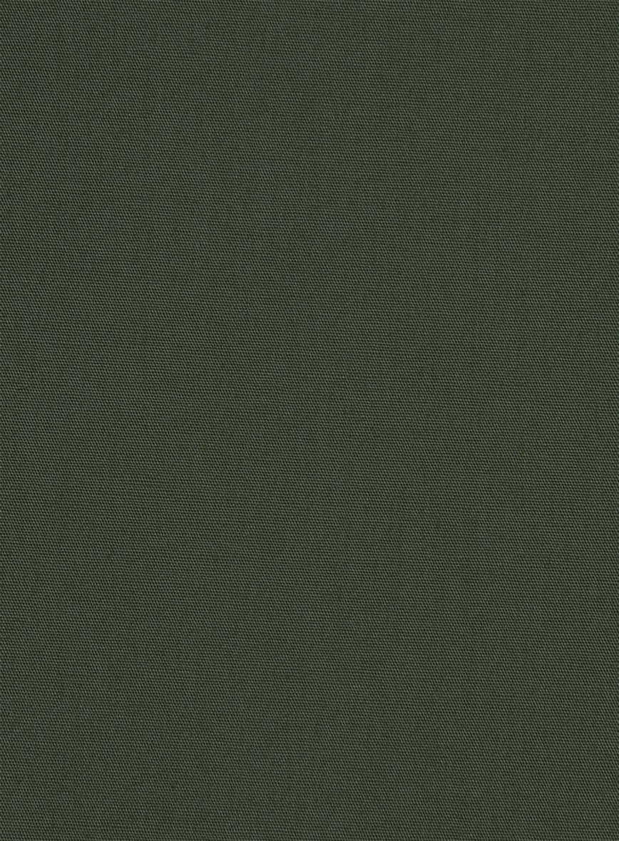 Forest Green Stretch Poplene Shirt - Image 4