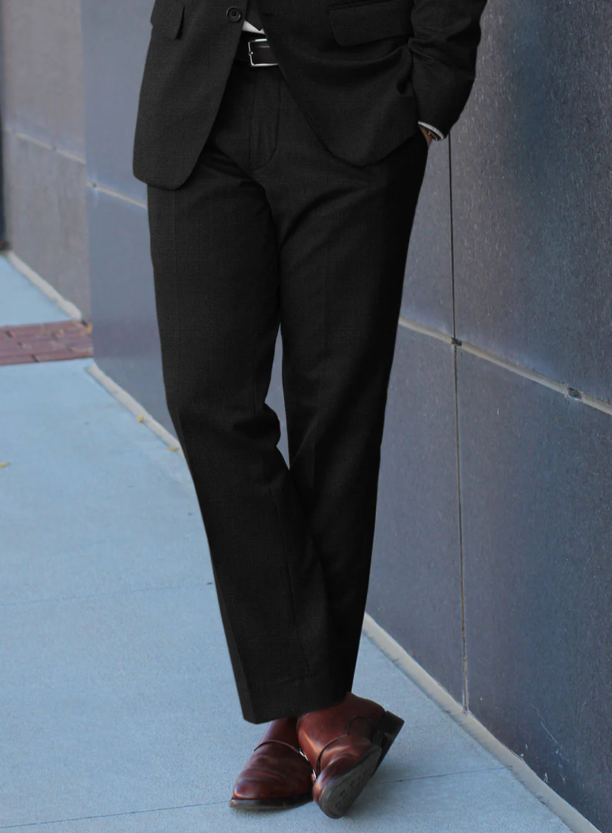 Fresco Black Wool Pants - Image 2