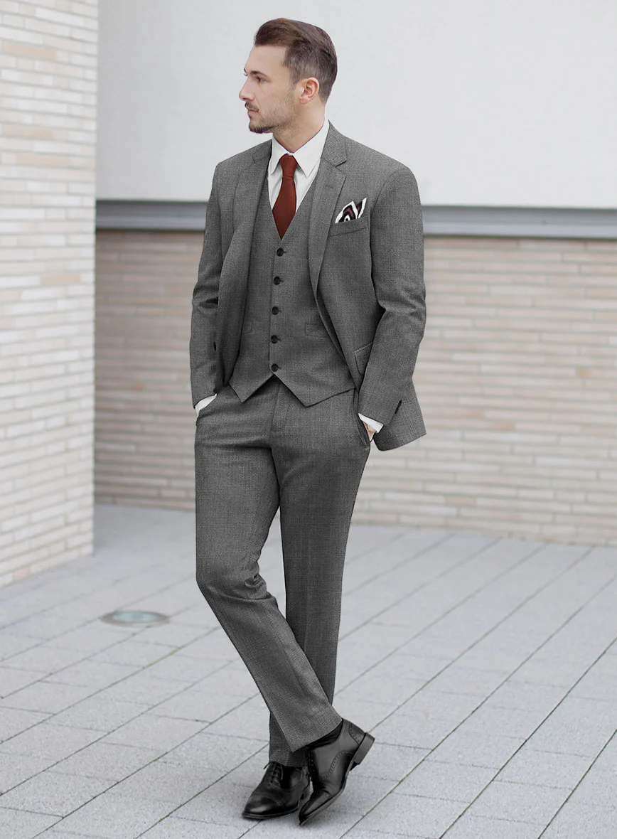 Fresco Gray Wool Suit - Image 2