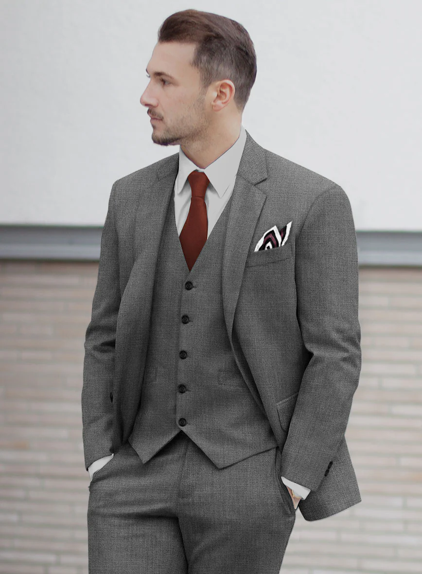 Fresco Gray Wool Suit - Image 4