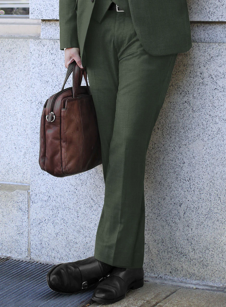 Fresco Green Wool Pants - Image 2