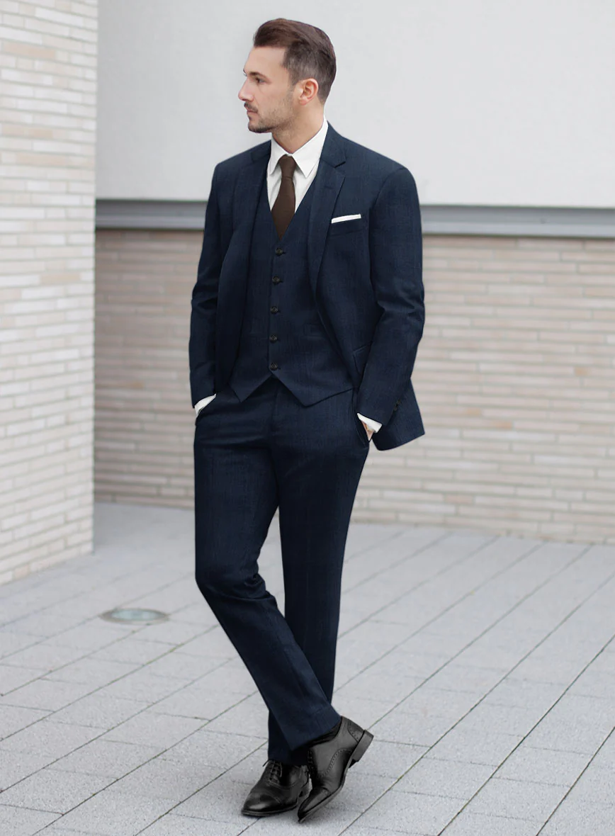 Fresco Island Blue Wool Suit - Image 2