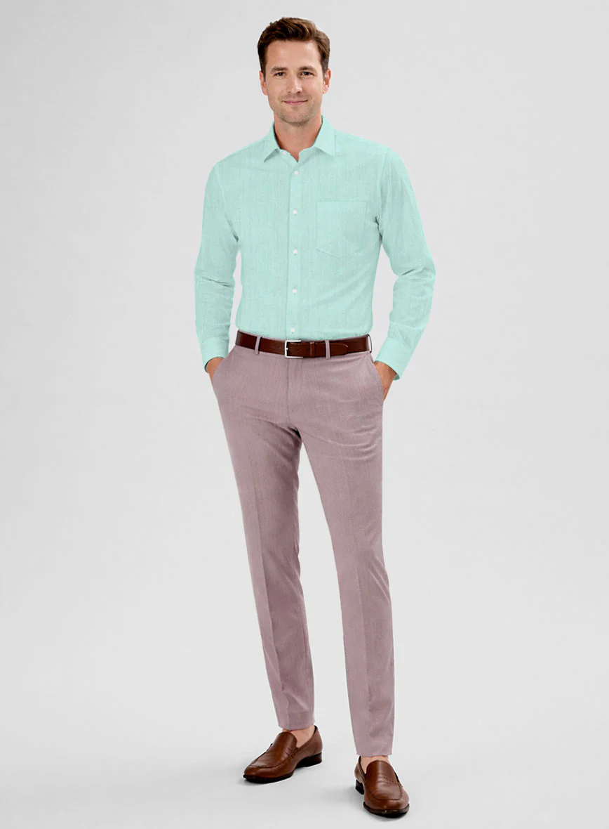 Fresh Aqua Cotton Shirt - Image 4