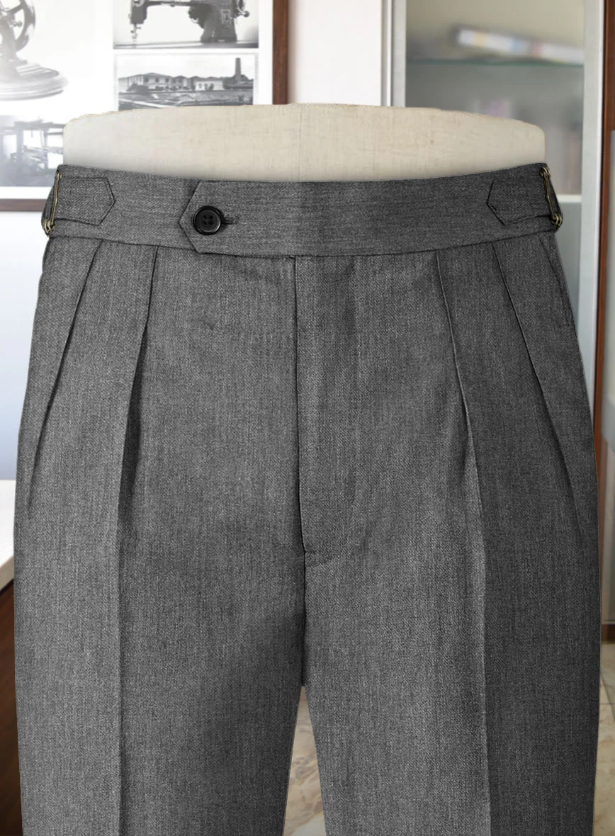Frosted Mid Gray Terry Rayon Highland Trousers - Image 2