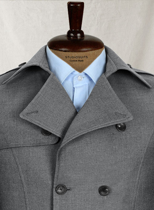 Frosted Mid Gray Terry Rayon Overstyle Jacket - Image 2