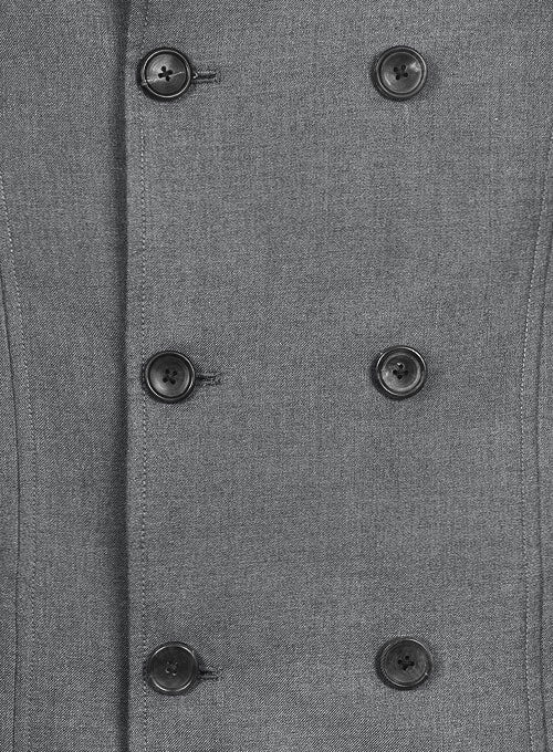 Frosted Mid Gray Terry Rayon Overstyle Jacket - Image 3
